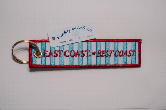 Scribbles and Doodlez - East coast love | patch embroidered keychain