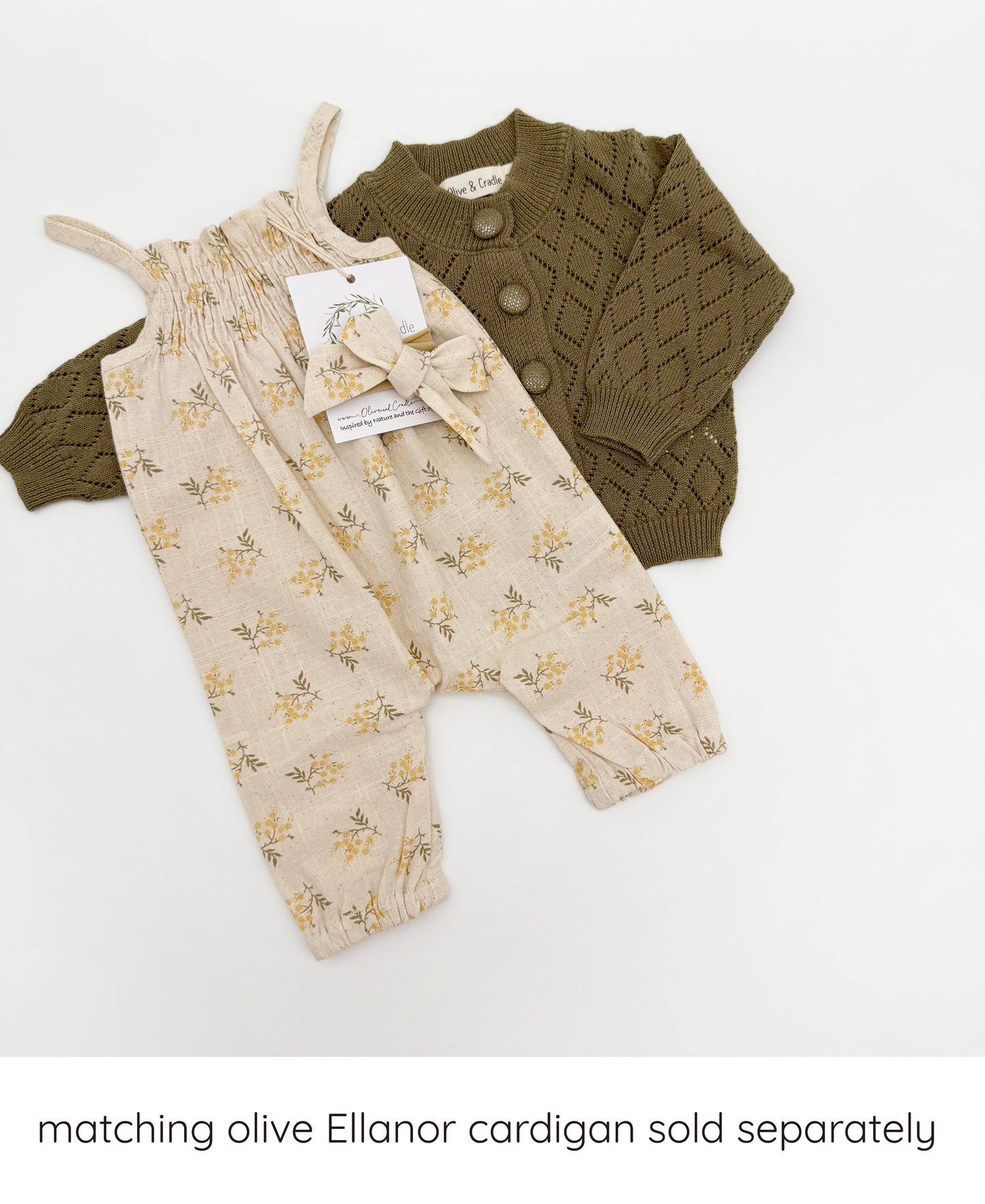 OLIVE & CRADLE - Elsie Mustard Bloom Jumper
