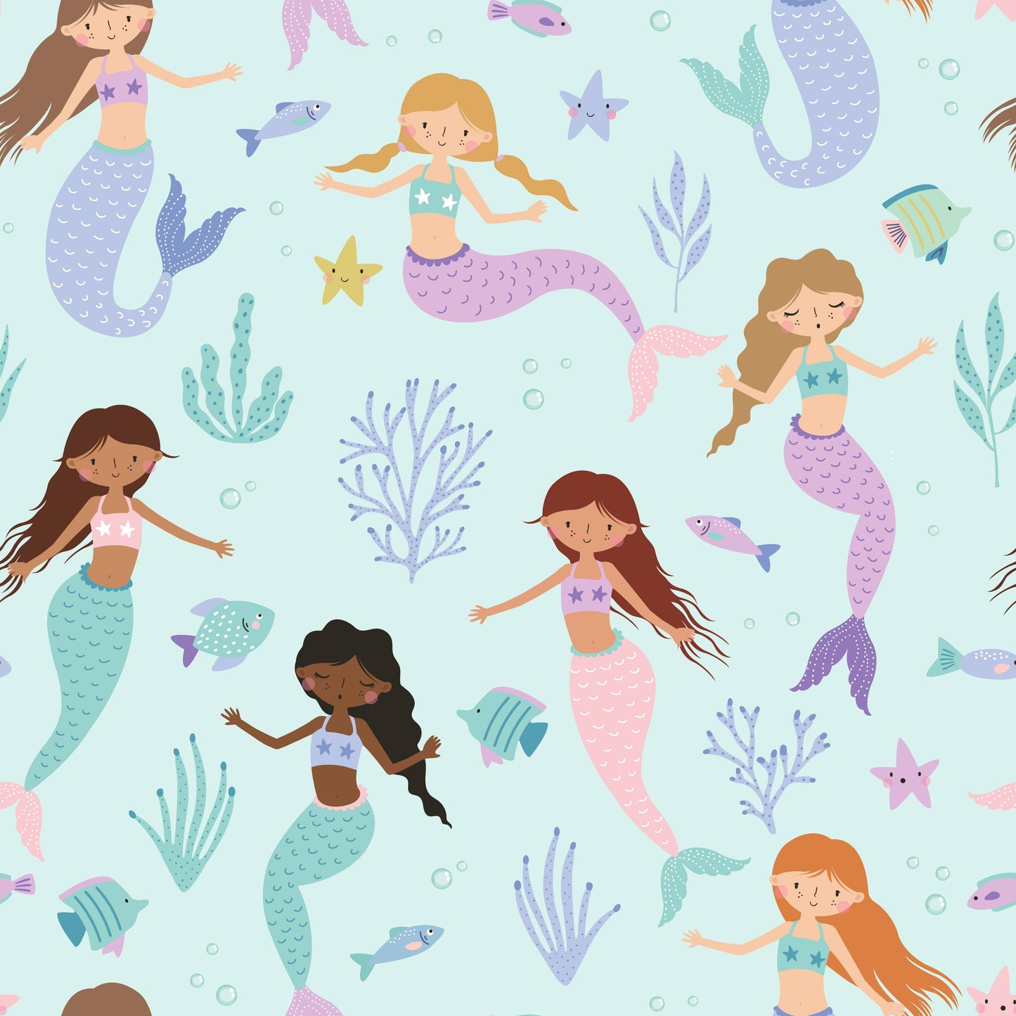 Huggalugs - Mermaid Sunhat UPF 50+ Baby & Toddler