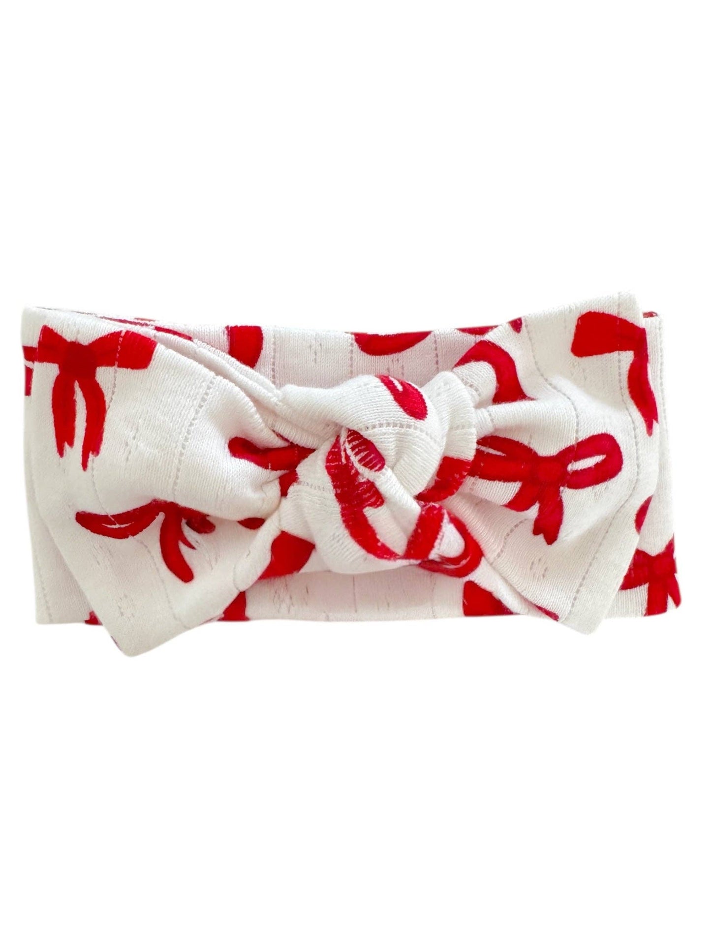 SIIX Collection - Red Bows / Organic Pointelle Bow