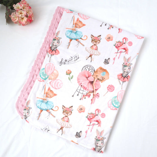 Honey Lemonade - Baby & Toddler Minky Blanket - Ballerinas