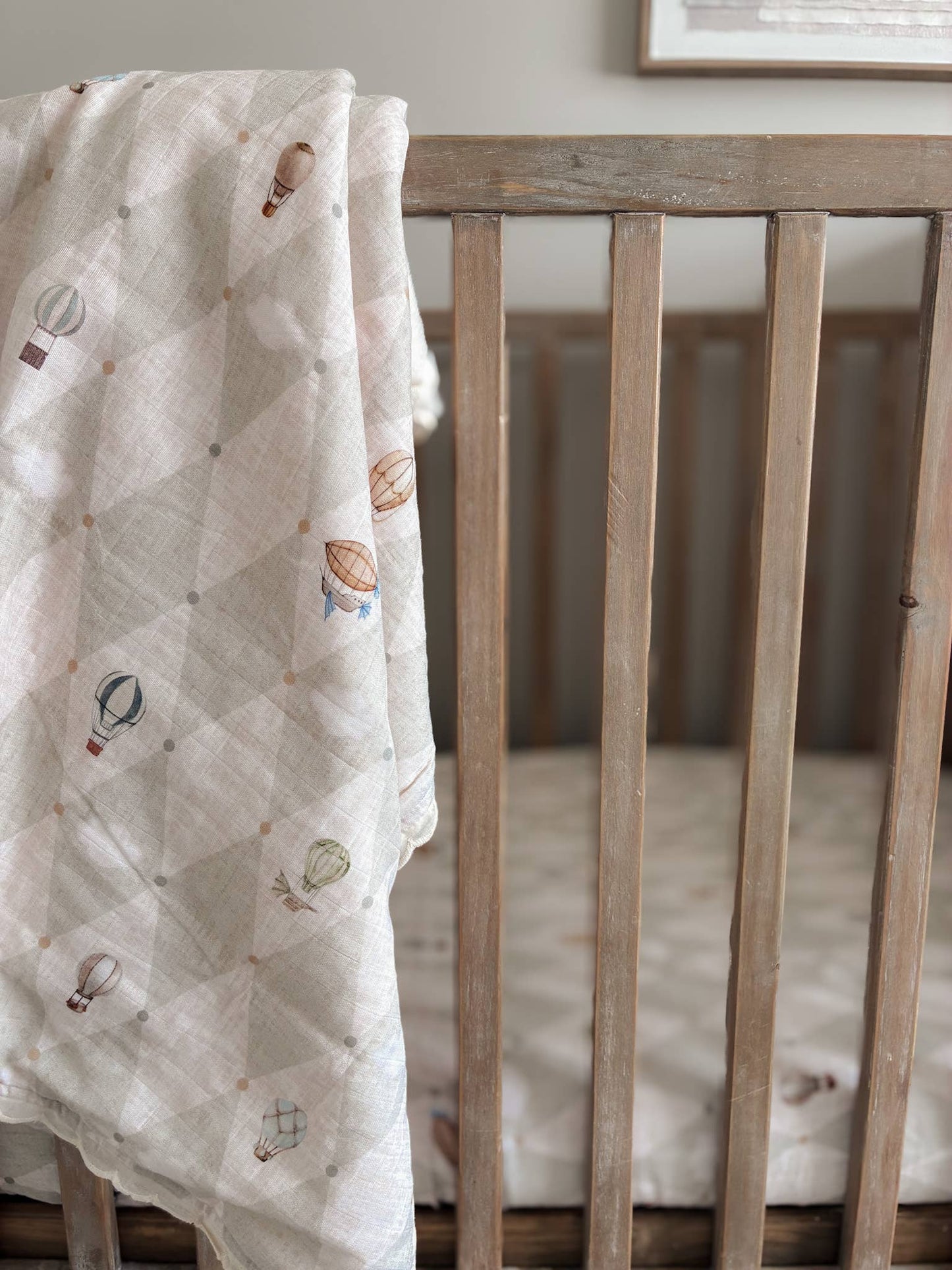 Pop Ya Tot - Up and Away Fur Lined Cot Blanket
