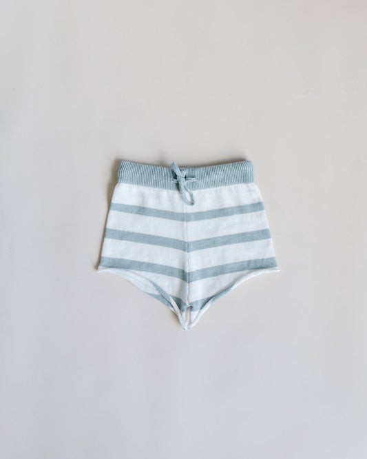 Pine Kids - Summer Knit Shorts - Steel Stripe