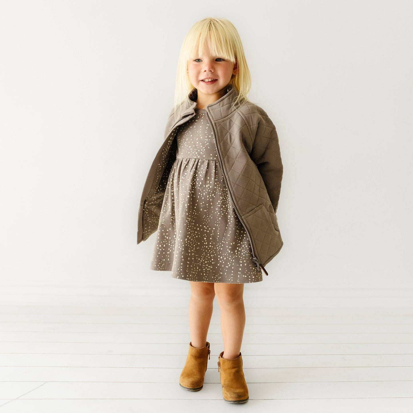 Makemake Organics - Organic Merino Wool Zip Jacket - Truffle