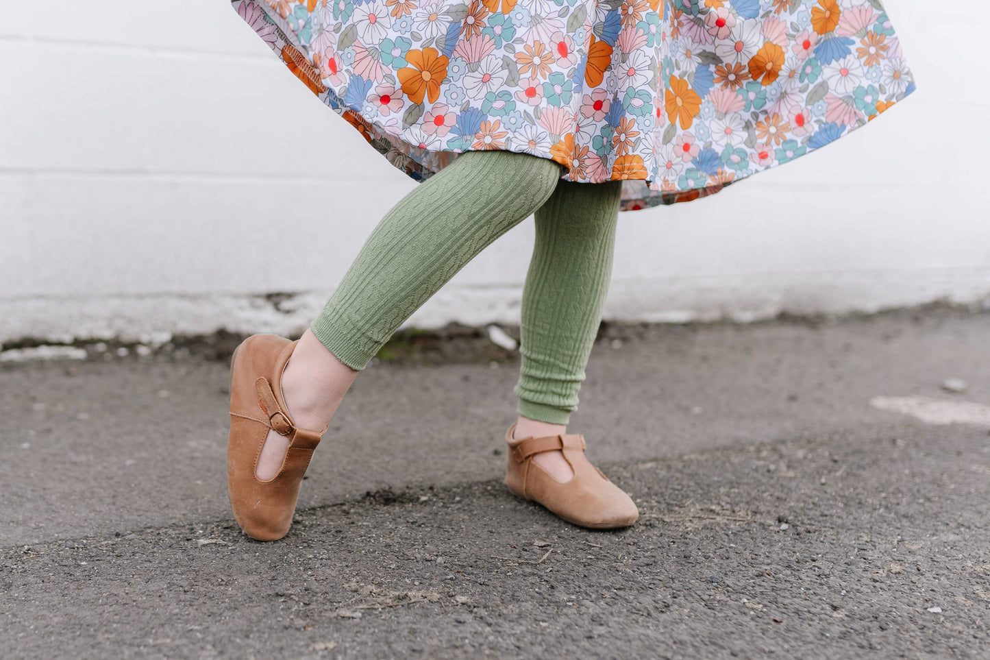 Basil Cable Knit Footless Tights: 5-6 Years