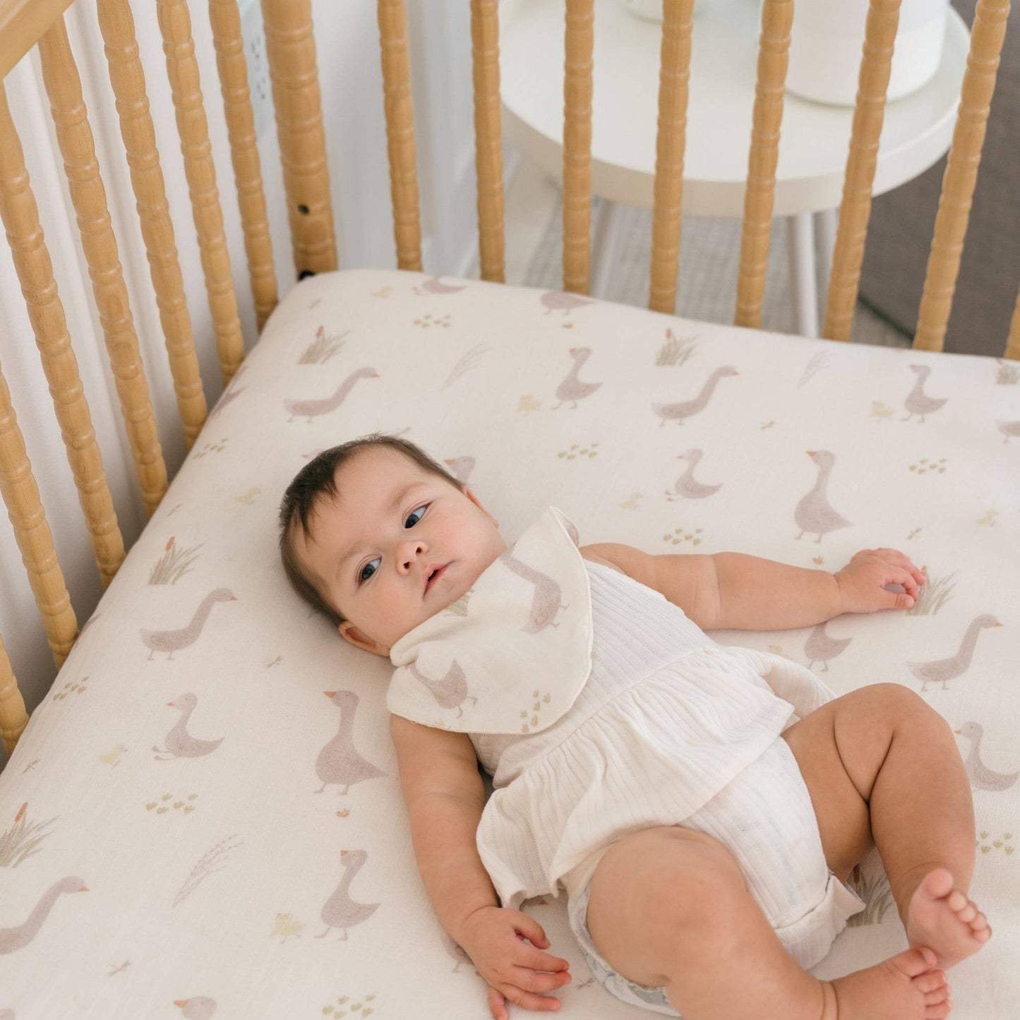 Crane Baby - Charlie Farmhouse Goose Crib Fitted Sheet