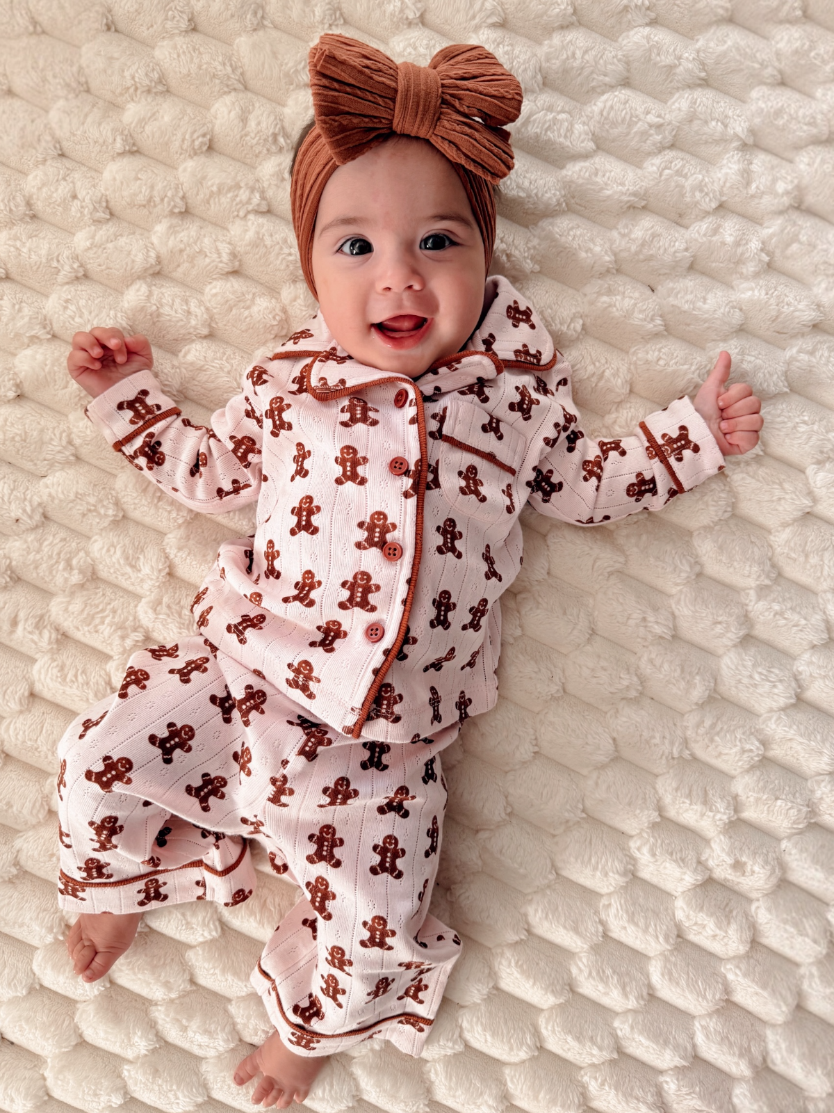 SIIX Collection - Blush Gingerbread / Organic Pointelle Lounge Set