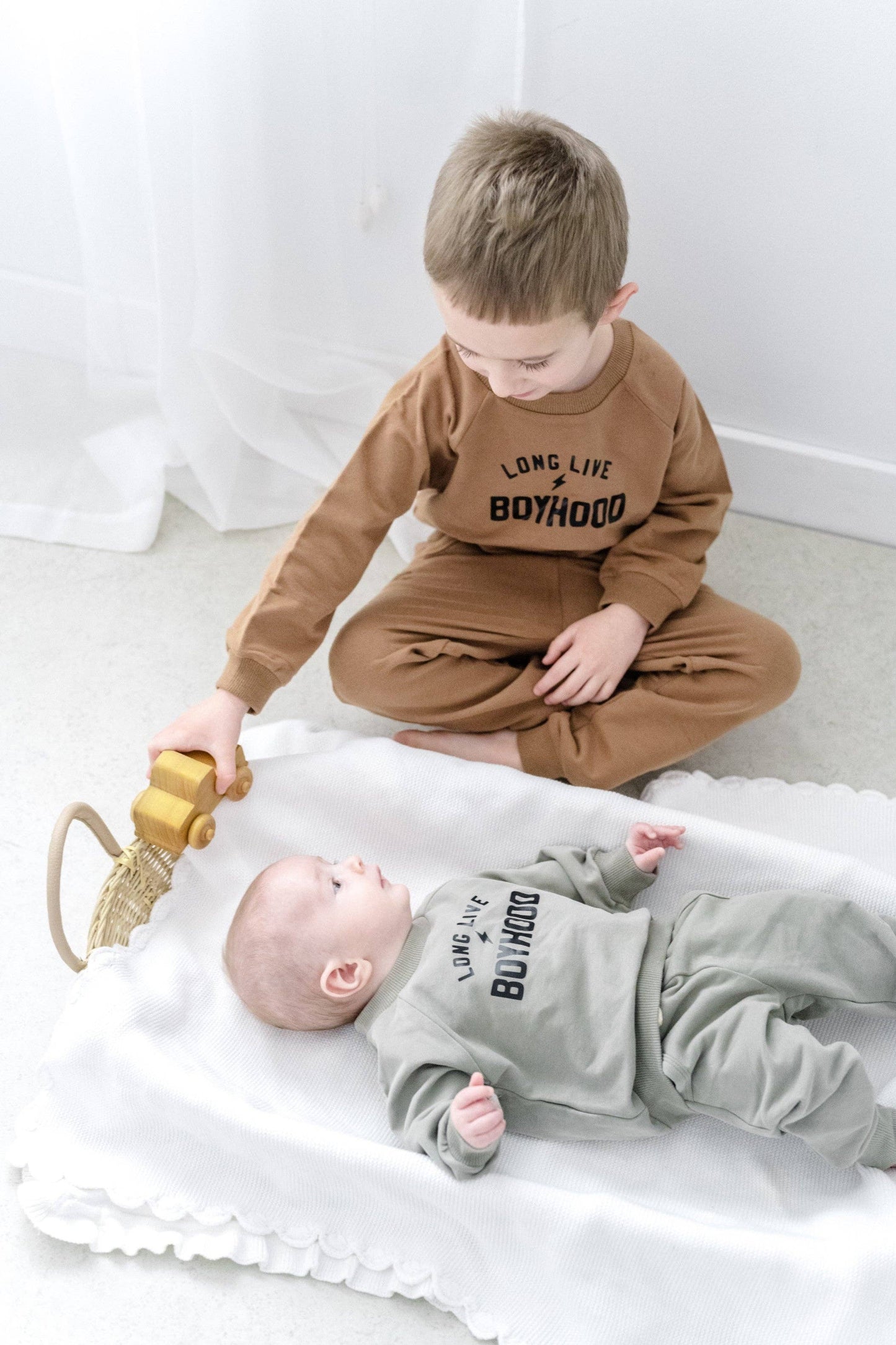 Tiny toes Baby Co - Long Live Boyhood organic lounge set