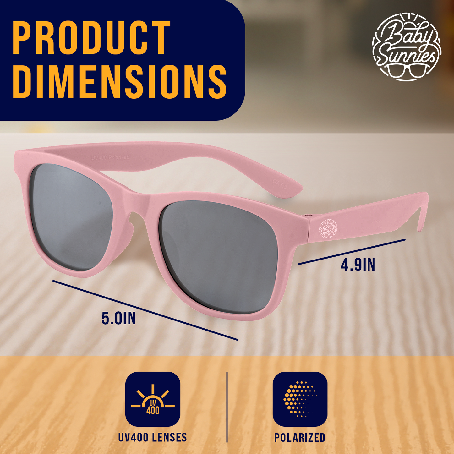 Baby Sunnies - Barbie Pink Polarized Baby Sunglasses 3-8 Years