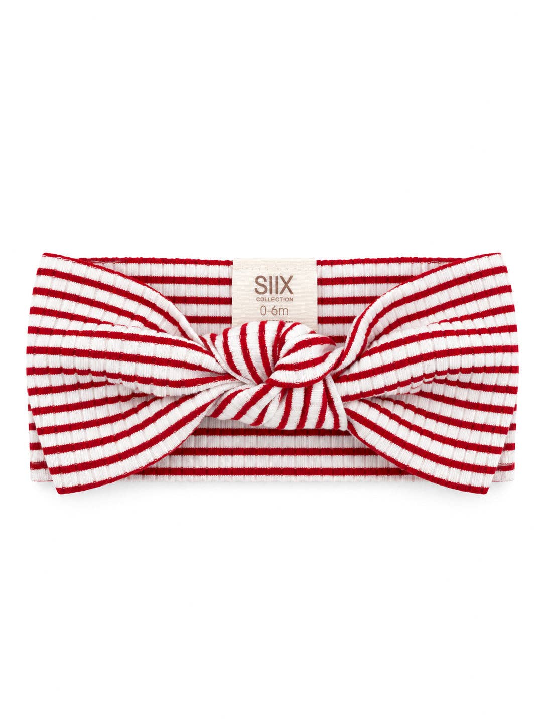 SIIX Collection - Red Stripe / Ribbed Bow