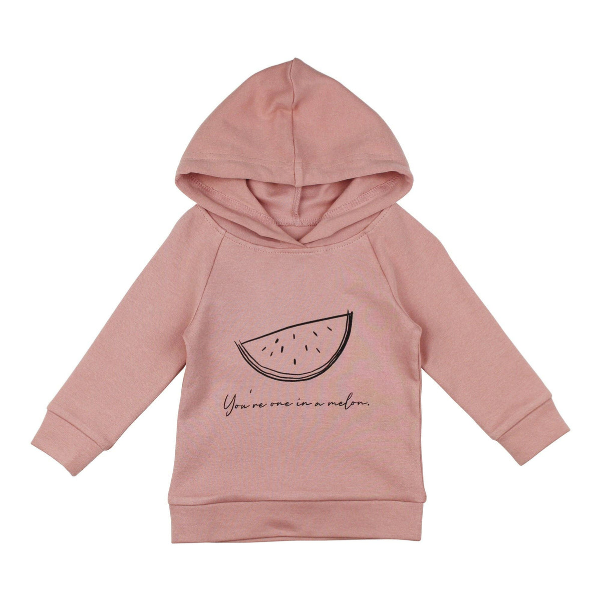 L'ovedbaby - Mauve Watermelon | Kids' Organic Raglan Hoodie