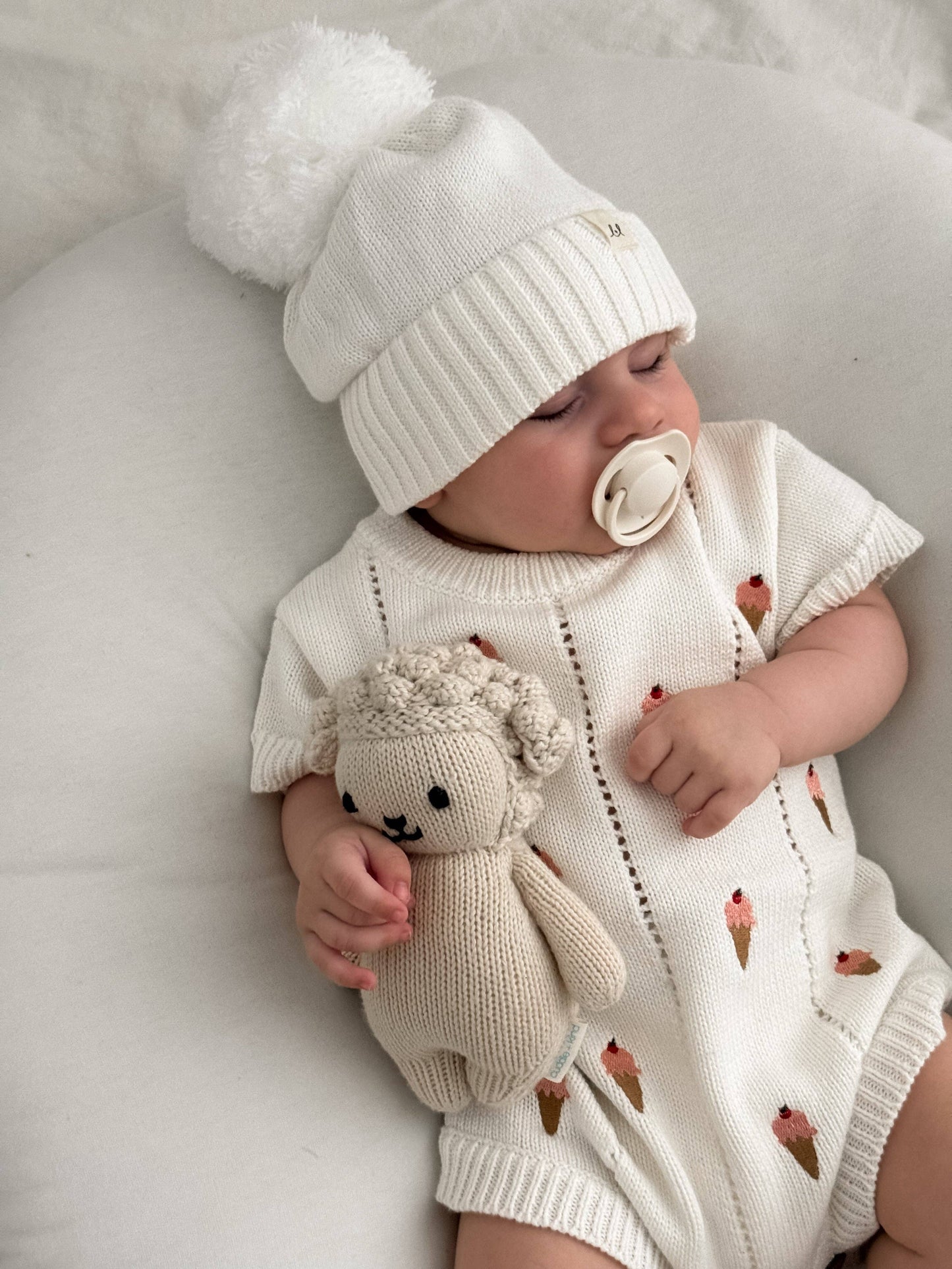 Luna + Luca - Ice Cream Embroidered Romper