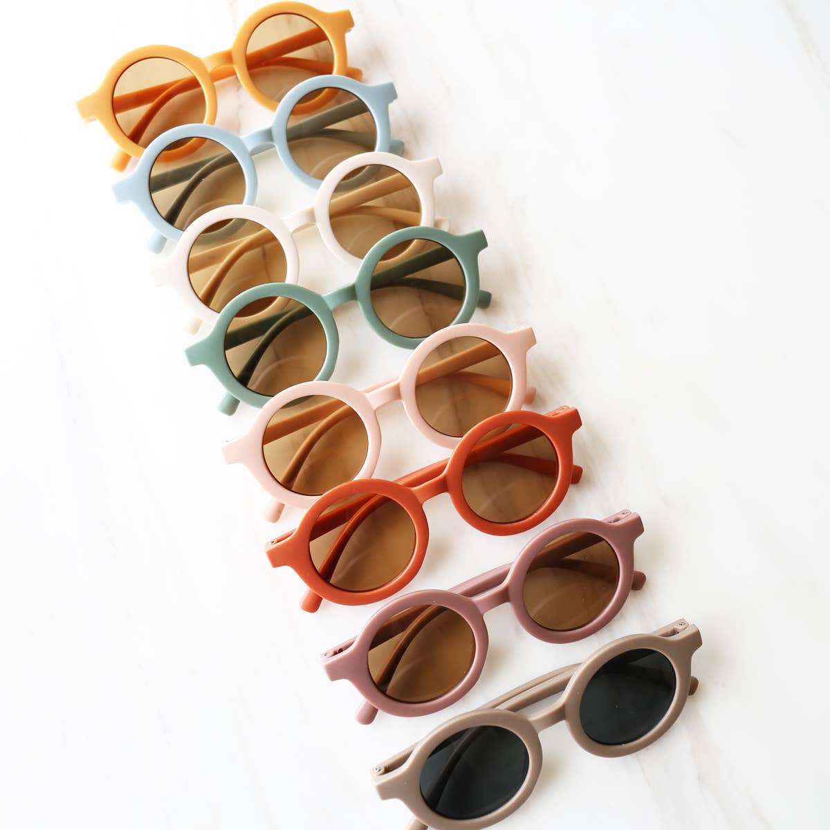 Mini Momo - Kid's Round Sunglasses Cute Retro Circle Frame Eyewear Baby