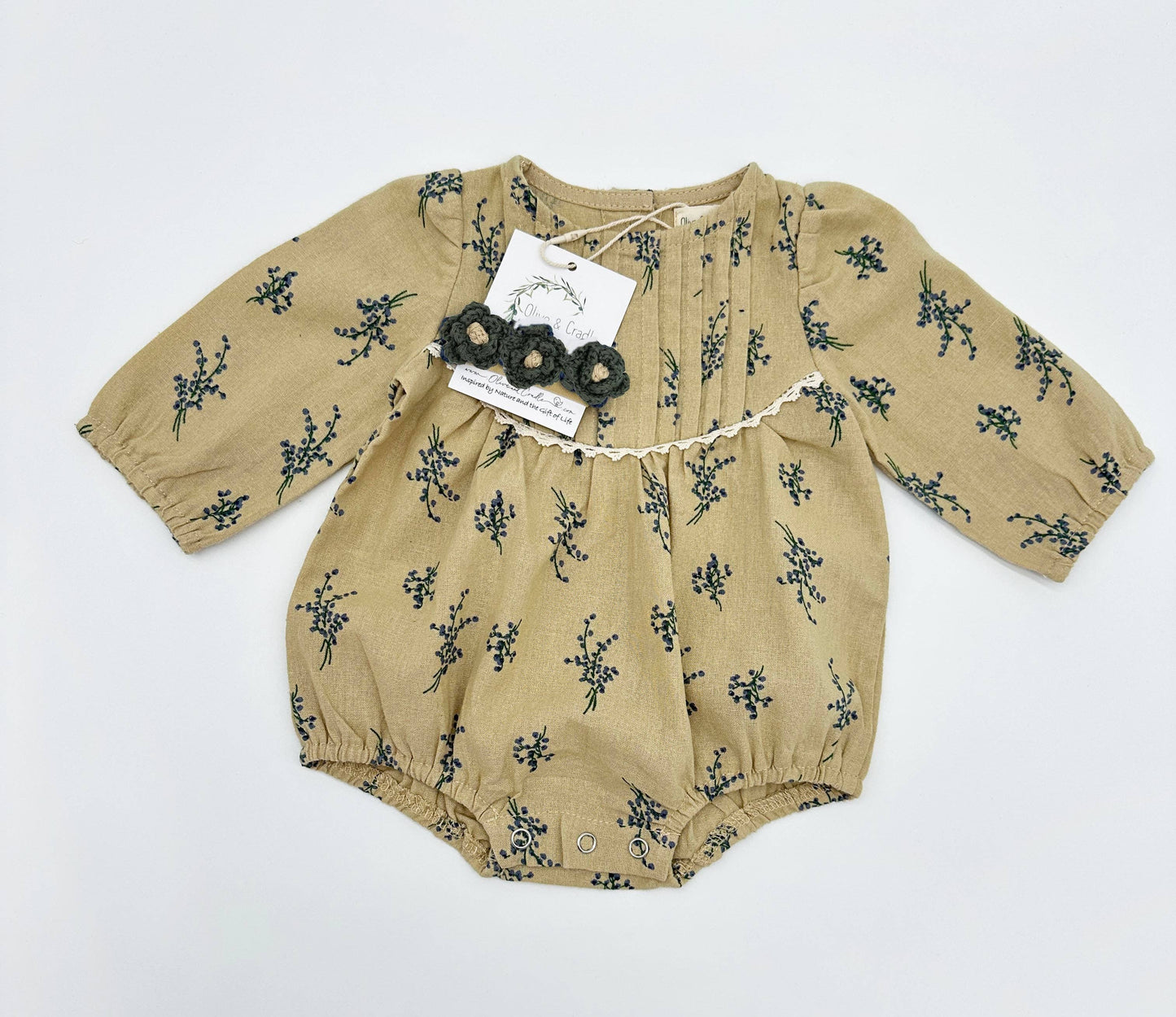 OLIVE & CRADLE - Mabel Long Sleeve Romper