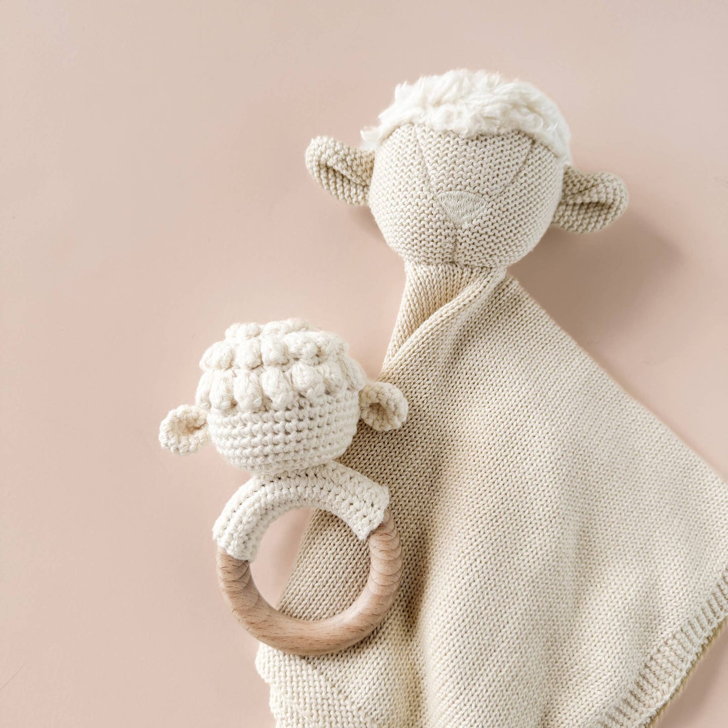The Blueberry Hill - Teether Lamb Baby Newborn Rattle Gift Toy Sheep Farm