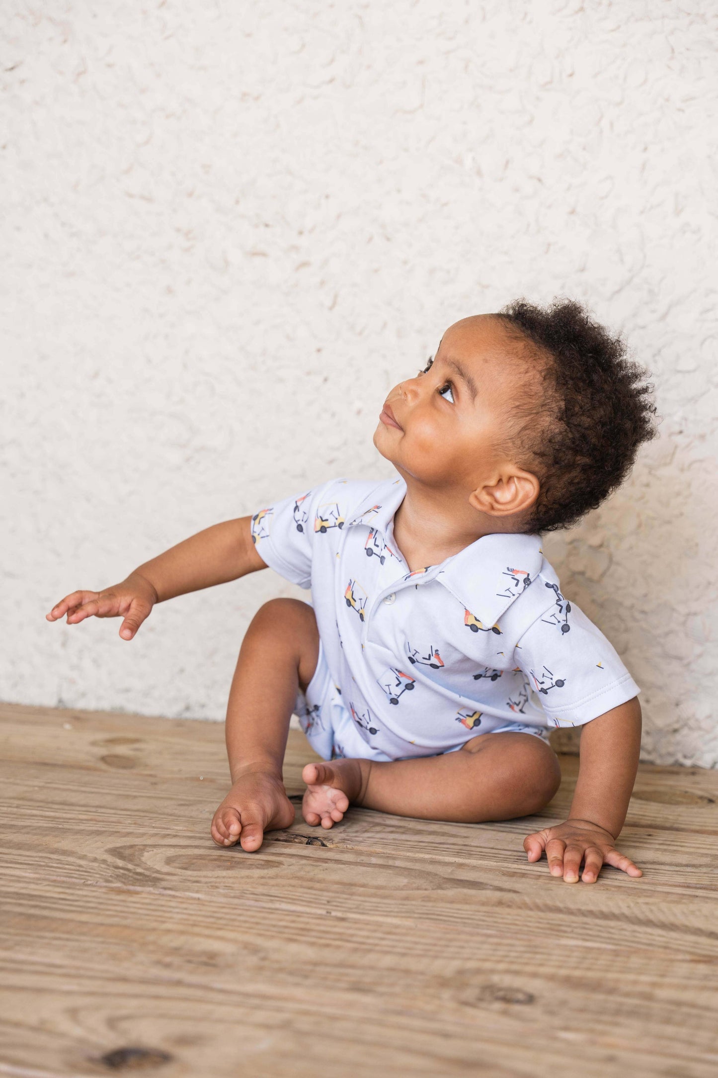 Saltwater Boys Company - SBC Signature Pima Boys Polo SS Romper Golf carts 