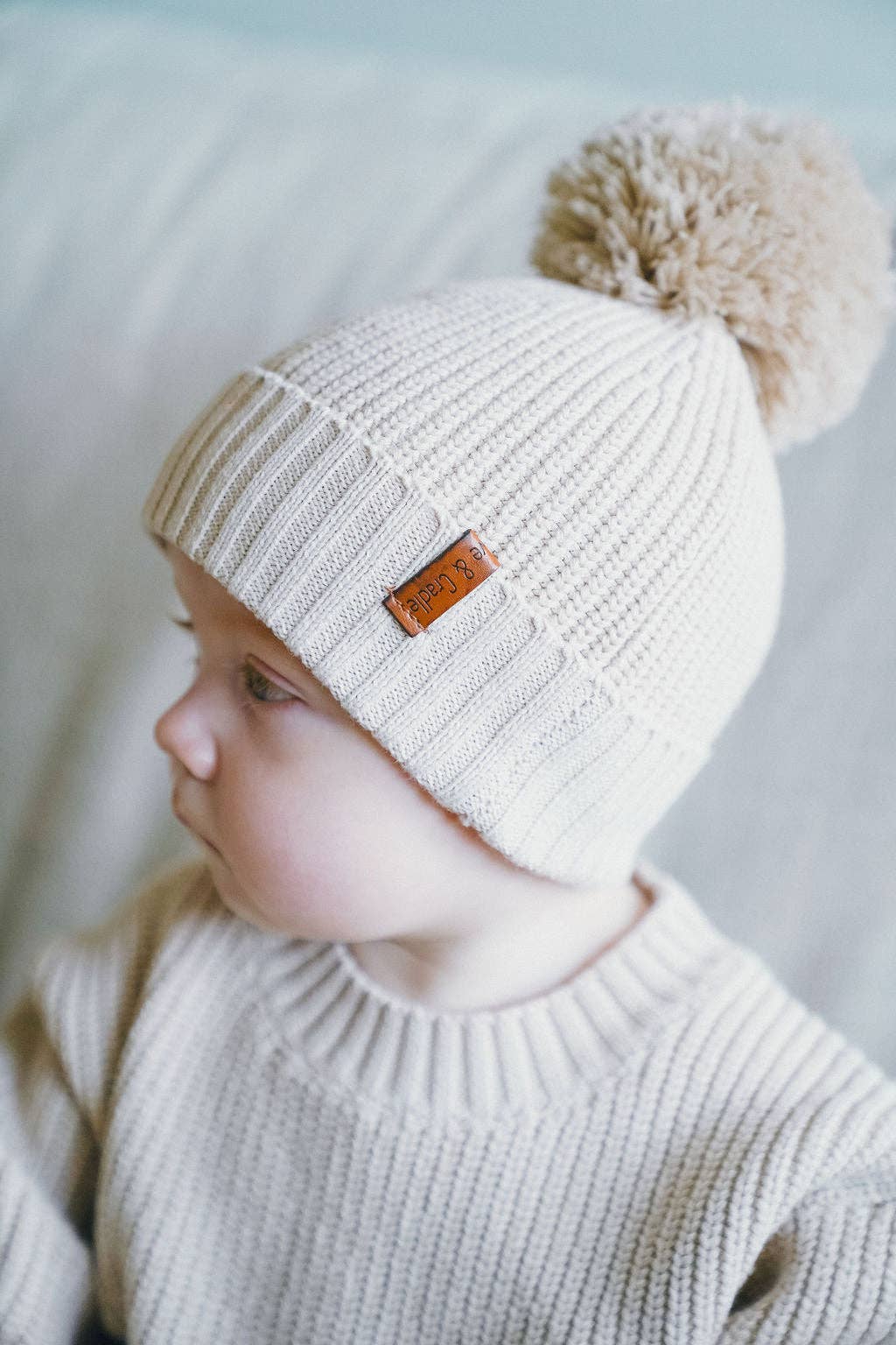 OLIVE & CRADLE - Cotton Pom Beanie