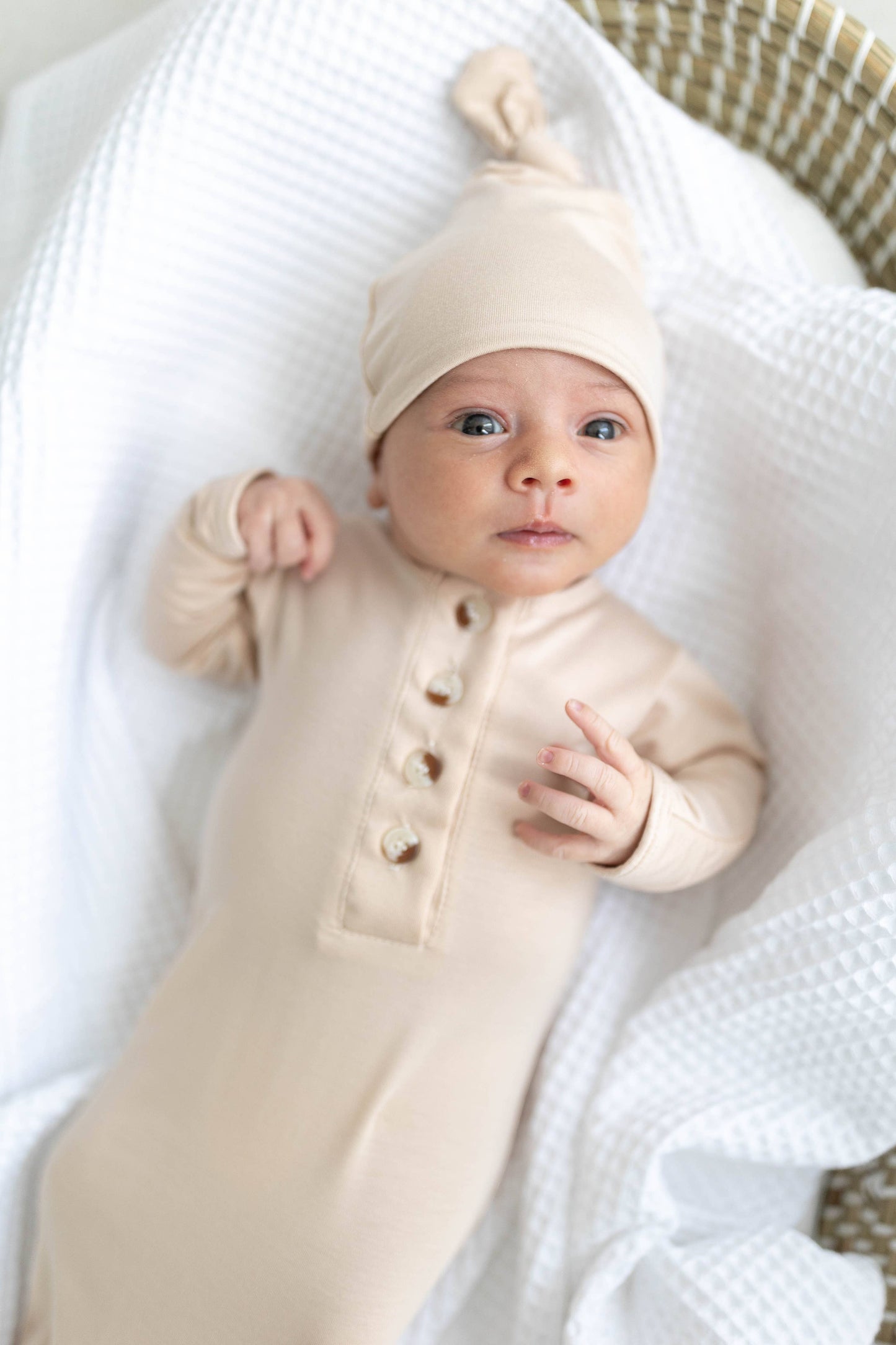 Stroller Society - Newborn Knotted Baby Gown and Hat Sets - Baby Clothing