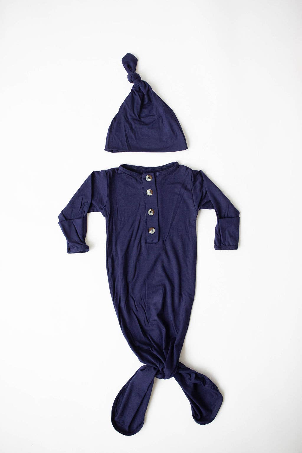 Stroller Society - Newborn Knotted Baby Gown and Hat Sets - Baby Clothing