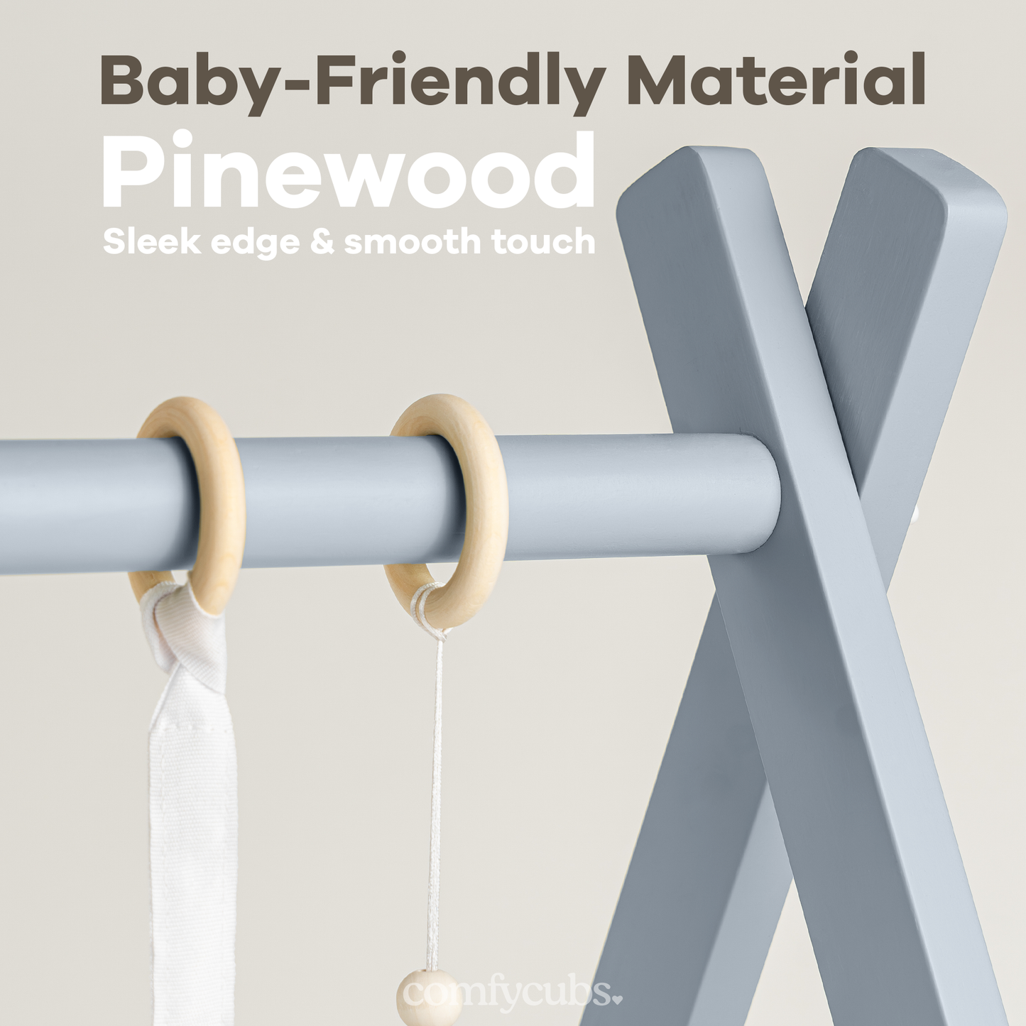 Comfy Cubs - Wooden Baby Play Gym, Baby Activity Gym by Comfy Cubs