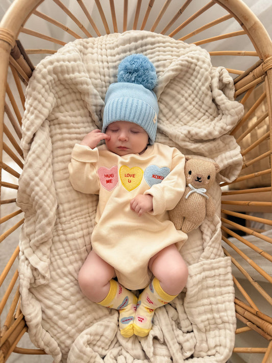 Luna + Luca - Candy Hearts Bubble Romper