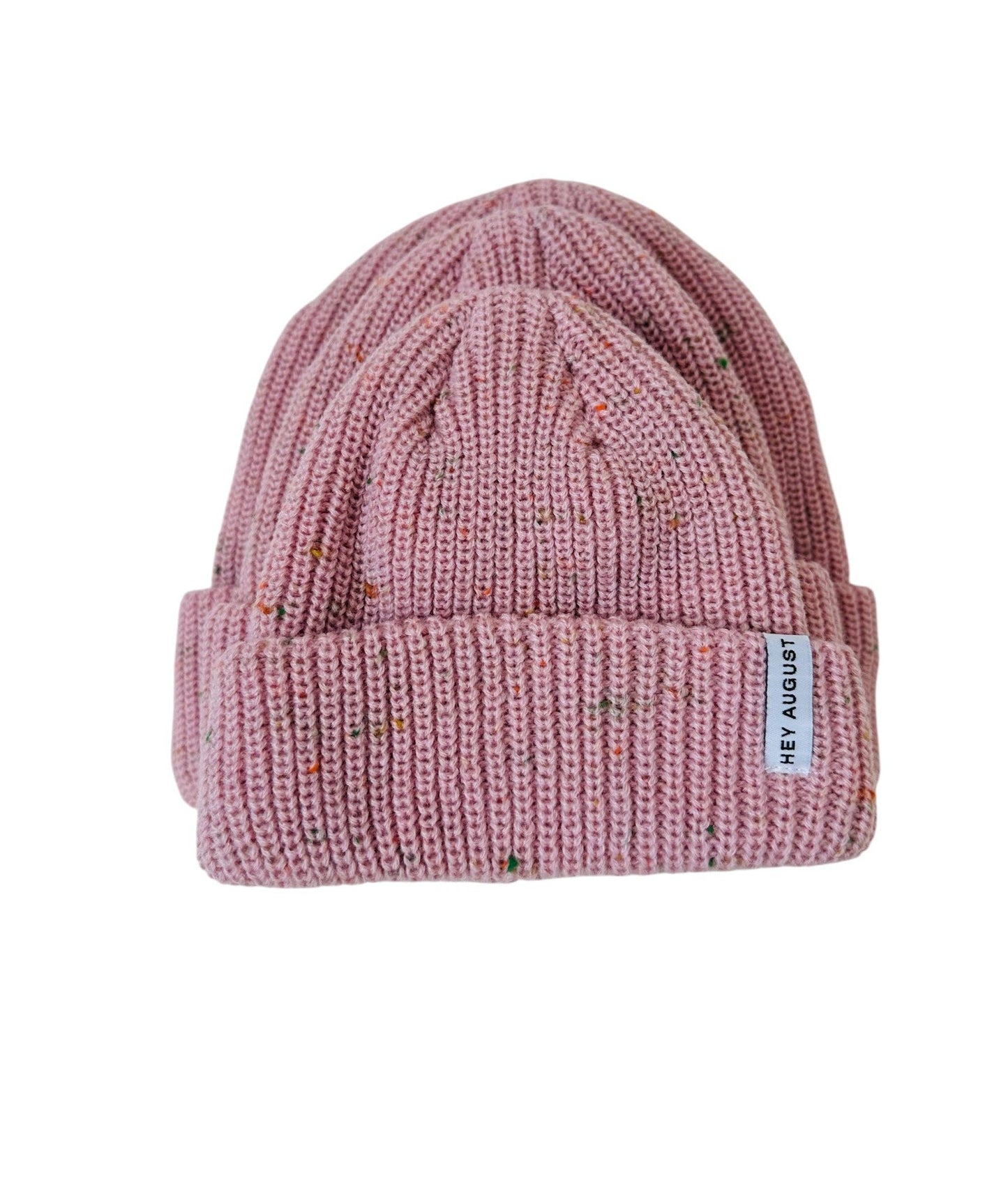 HEY AUGUST CO - Thick Knit beanie Pink Speck (Baby-Toddler-Youth/Adult)