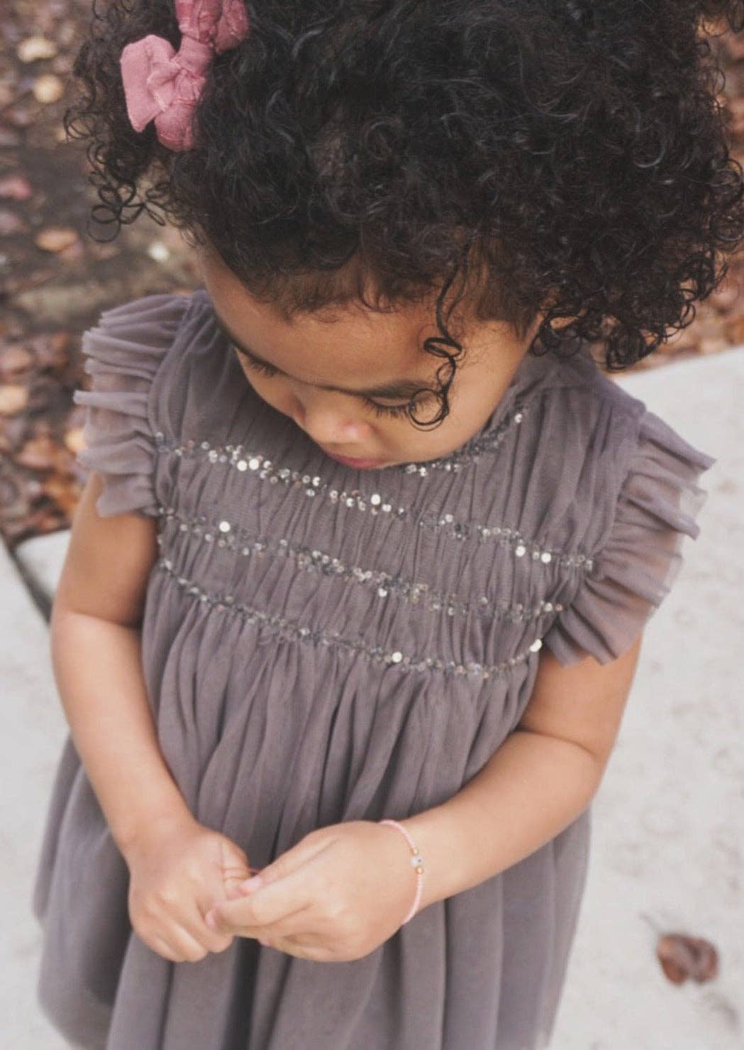 Le Petit Lapin - Scarlett | Organic Cotton Tulle Dress | Slate