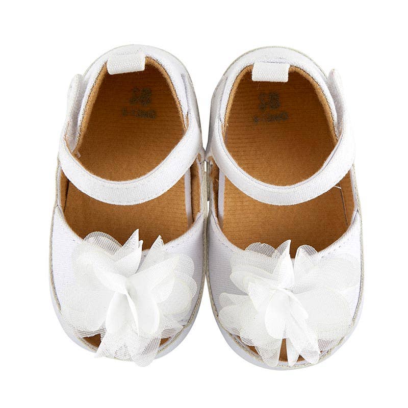 Stephan Baby by Creative Brands - White Flower Sandals