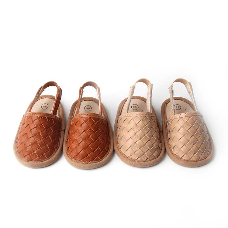 Babe Basics - Woven Leather Baby Sandals