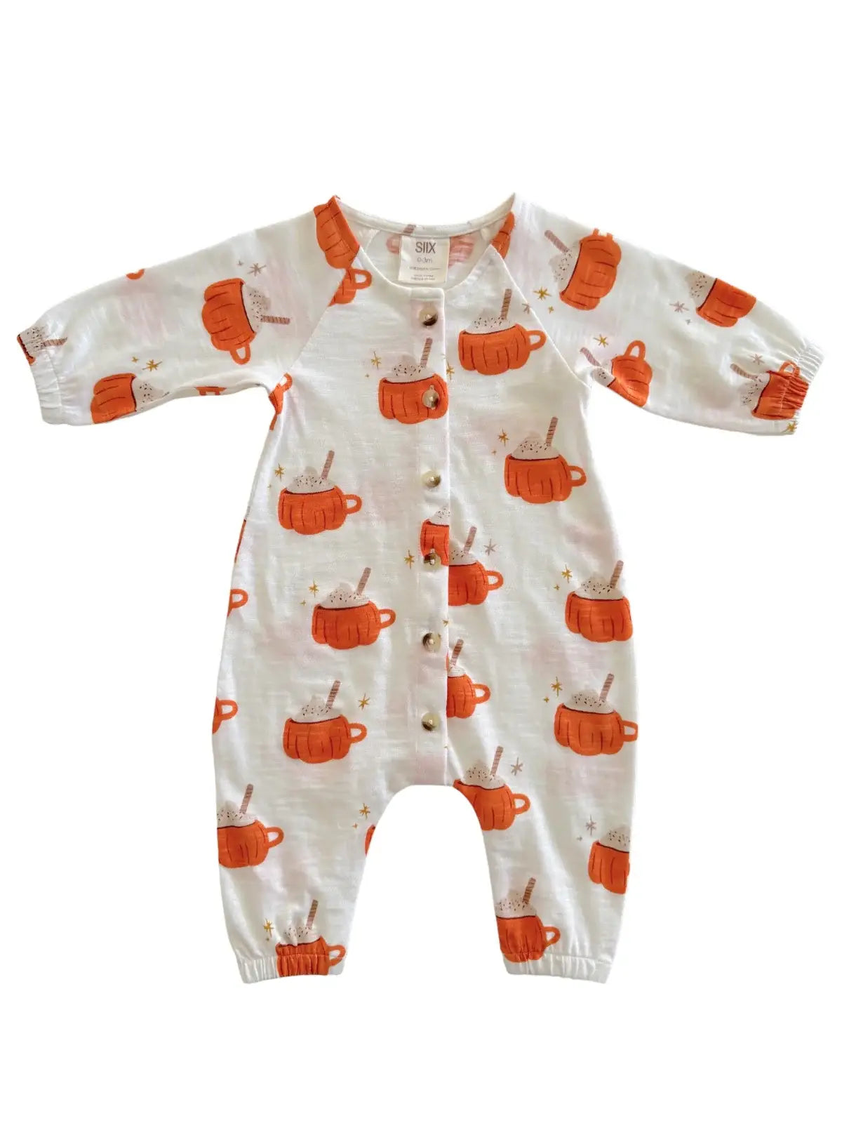 SIIX Collection - Pumpkin Mug / Organic Long Sleeve Bay Jumpsuit
