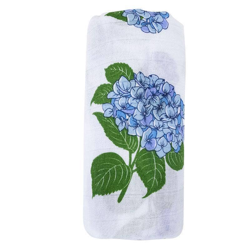 Little Hometown - Hydrangeas Baby Muslin Swaddle Receiving Blanket