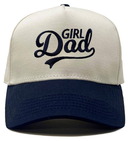 Funky Junque - Two Tone Cap -  Girl Dad - Navy/Beige