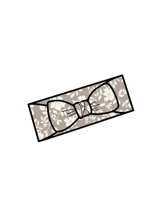 Colored Organics - Organic Baby Hattie Knot Bow Wrap - Nicola Floral / Beige