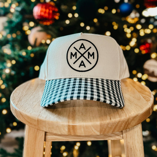 The Mama X™ Brand - Black Gingham Mama X Trucker