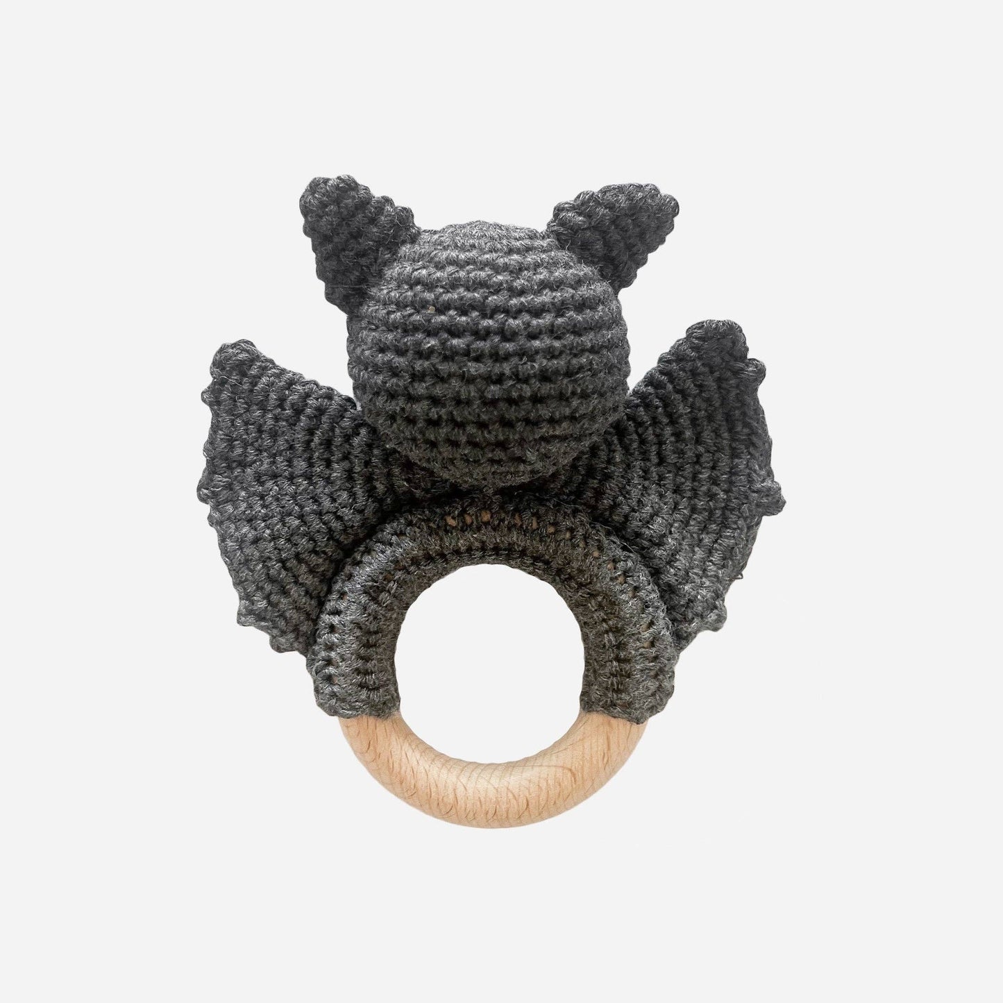 The Blueberry Hill - Teether Bat Cotton Crochet Rattle Baby Kid Halloween Toy