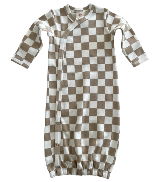 SIIX Collection - Tiramisu Checkerboard / Organic Gown
