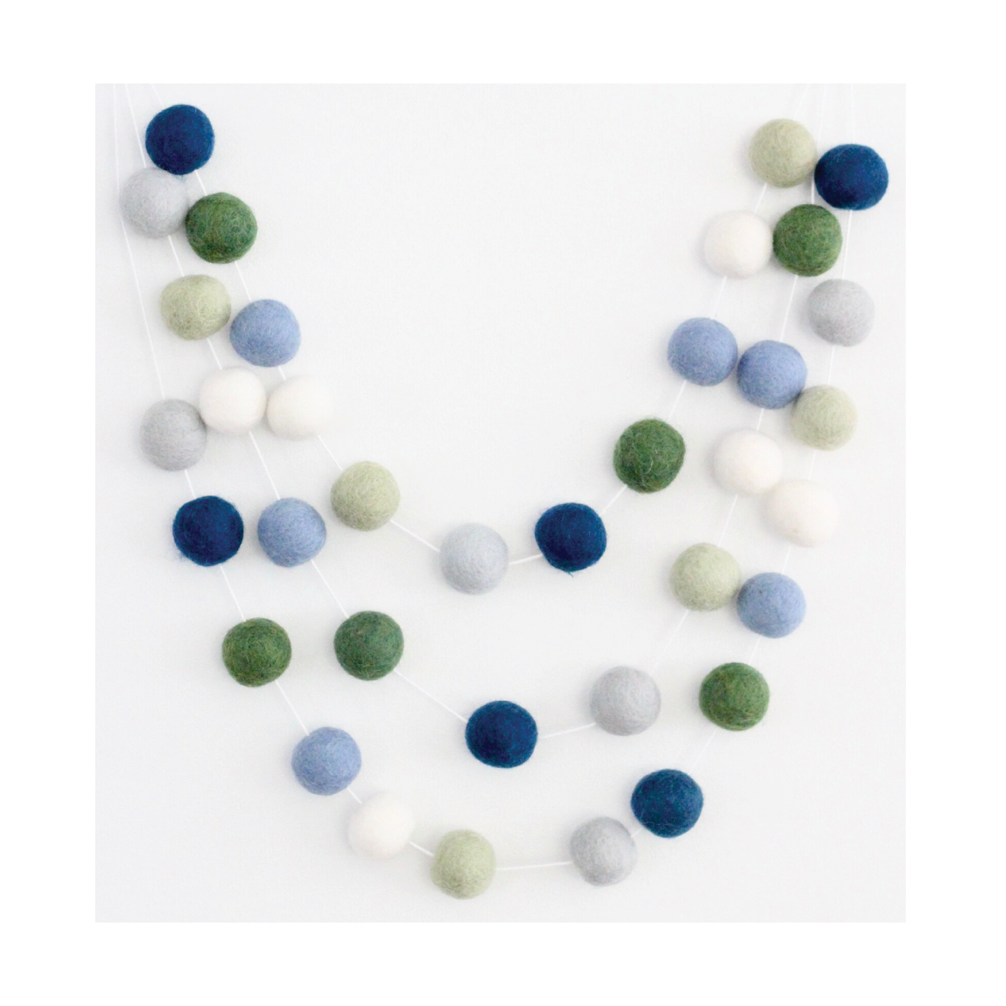 Sheep Farm Felt - Earth & Sky Felt Ball Garland