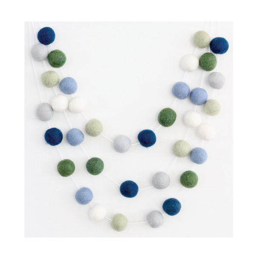 Sheep Farm Felt - Earth & Sky Felt Ball Garland