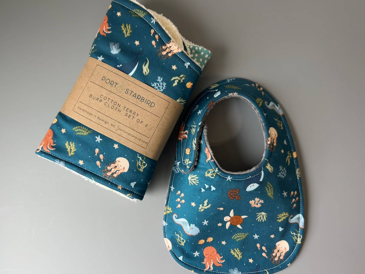 Port & Starbird - Ocean Lullaby bib