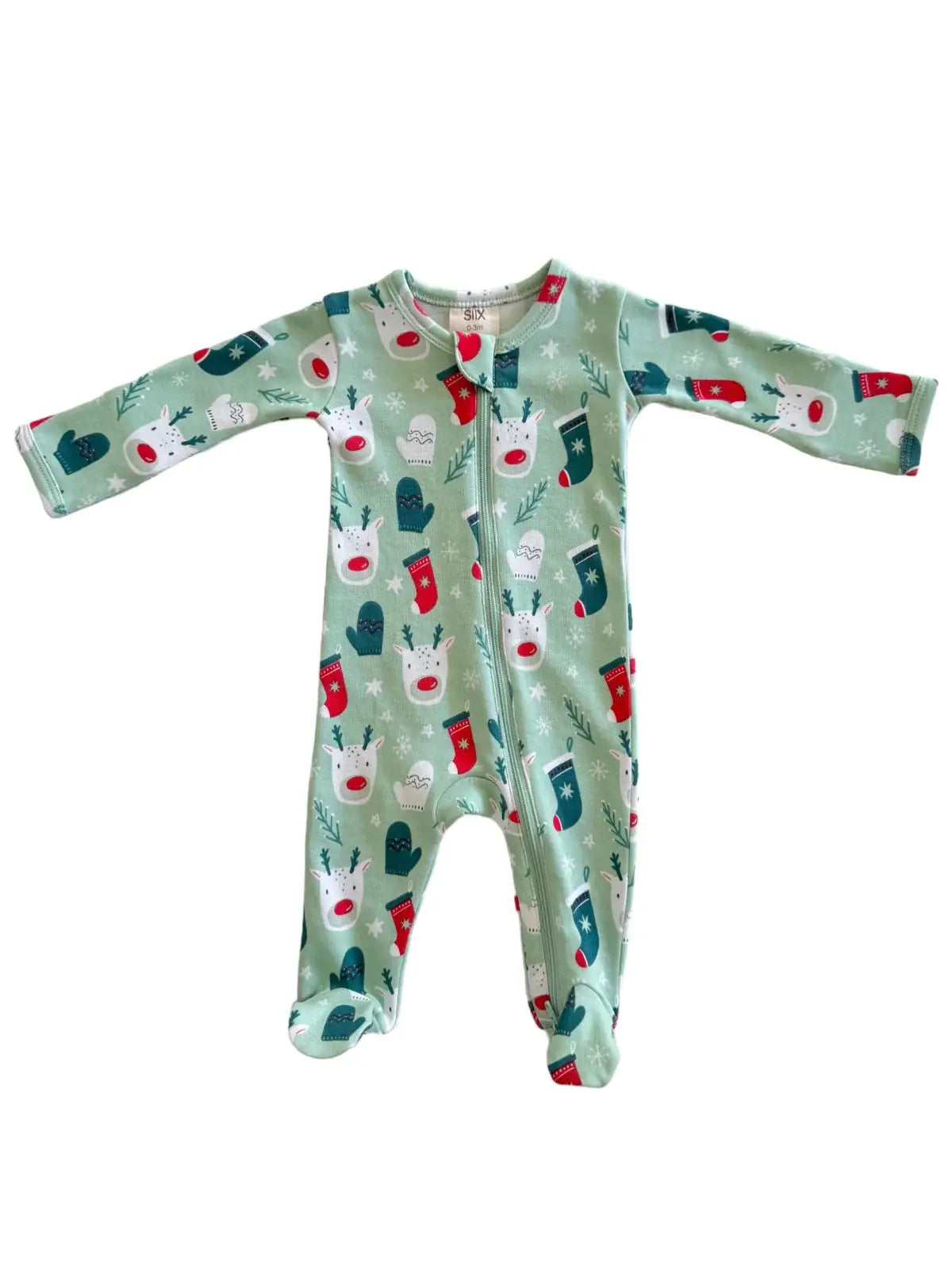 SIIX Collection - Reindeer / Organic Zip Footie