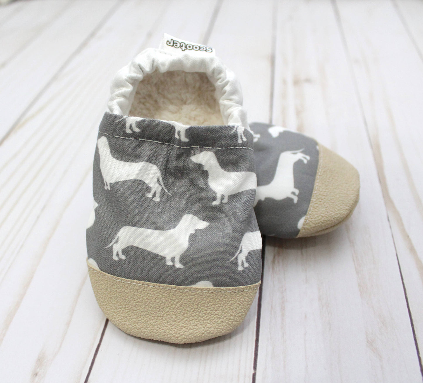 Scooter Booties - Weiner Dogs Baby Shoes: 2 Toddler