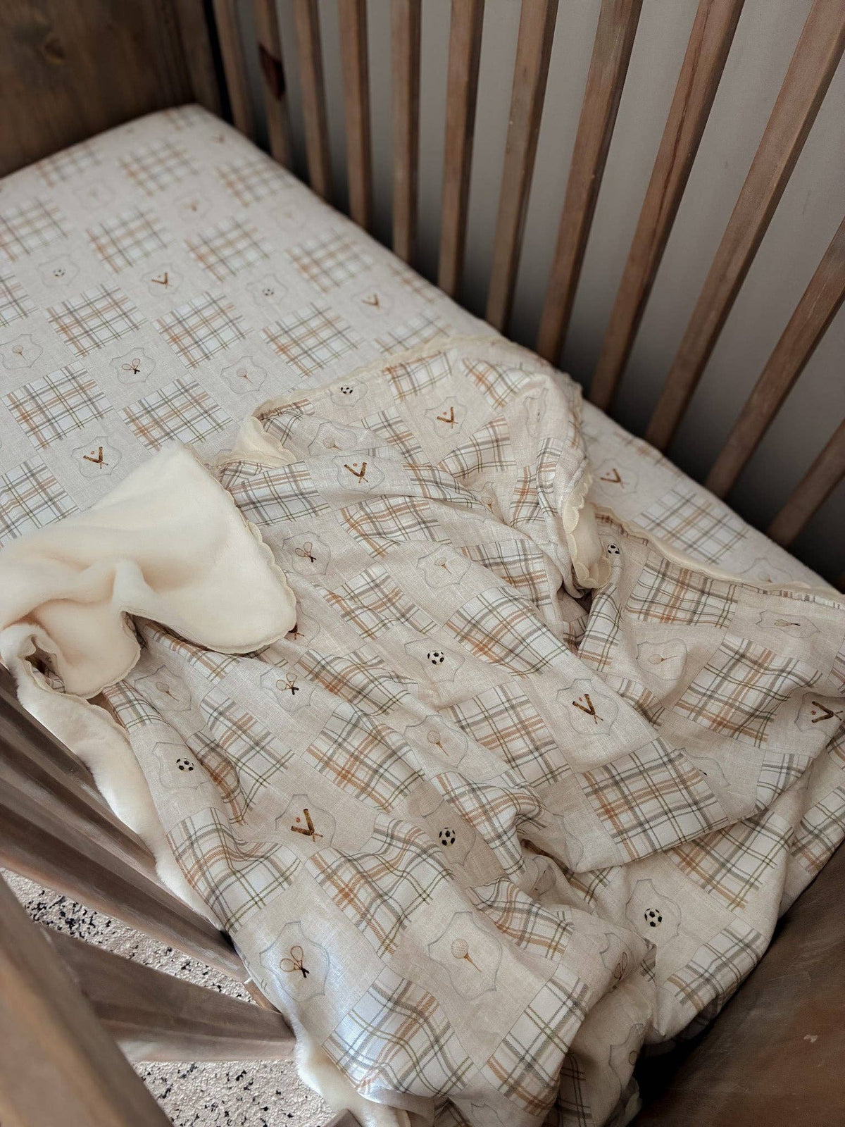 Pop Ya Tot - Old Sport Fur Lined Cot Blanket