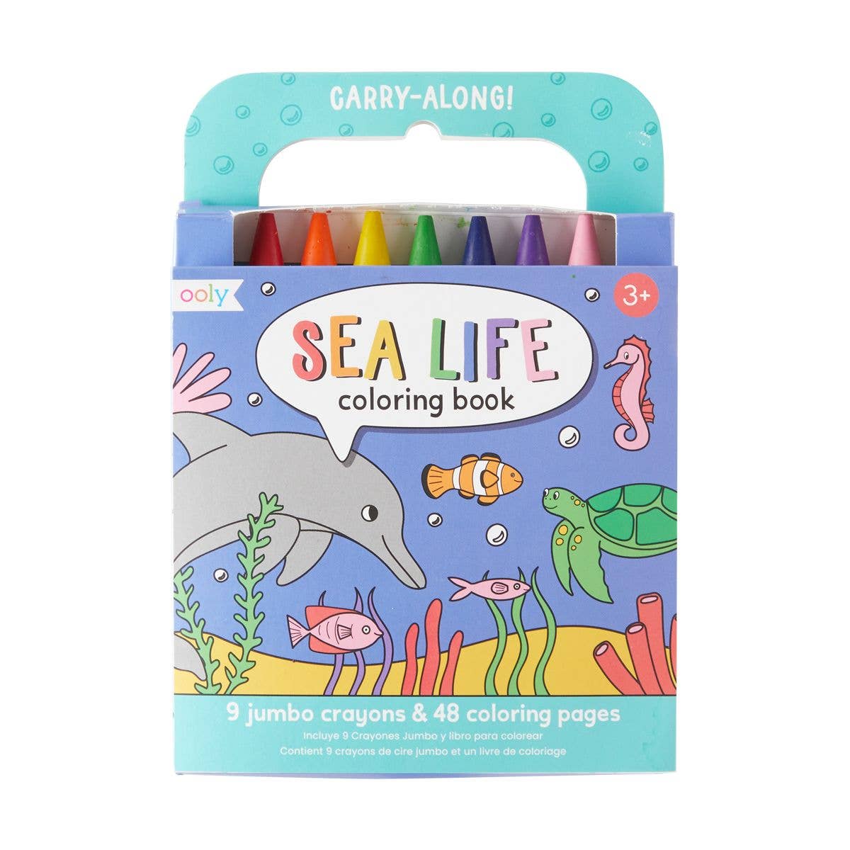 OOLY - Carry-Along: Coloring Book Set - Sea Life (10 PC Set)