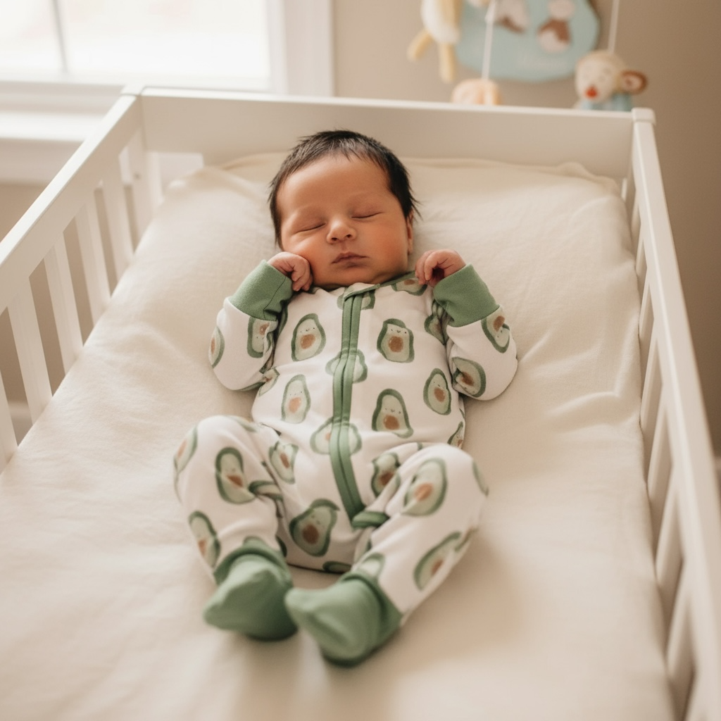 Tiny toes Baby Co - Avocado Bamboo Zipper Romper