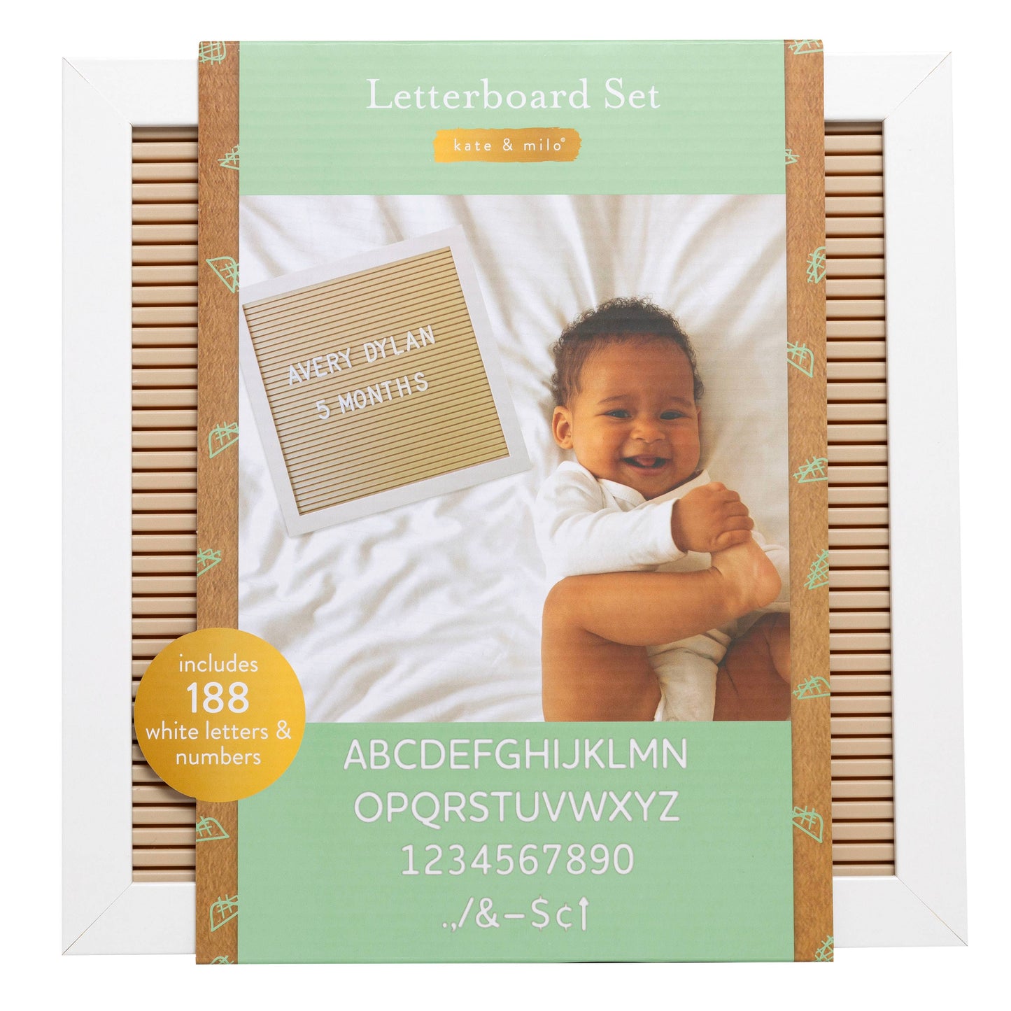 Kate & Milo - Taupe Letterboard, Baby Nursery Decor, Changeable