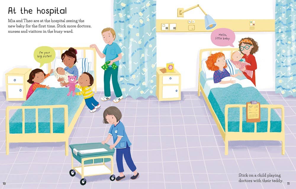 HarperCollins - First Sticker Book The New Baby : Usborne