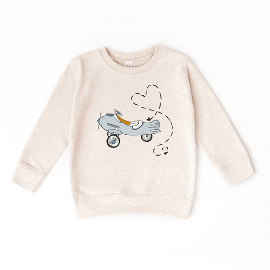 Benny & Ray Apparel - Love is in the Air Airplane Valentine Day Kids sweatshirt