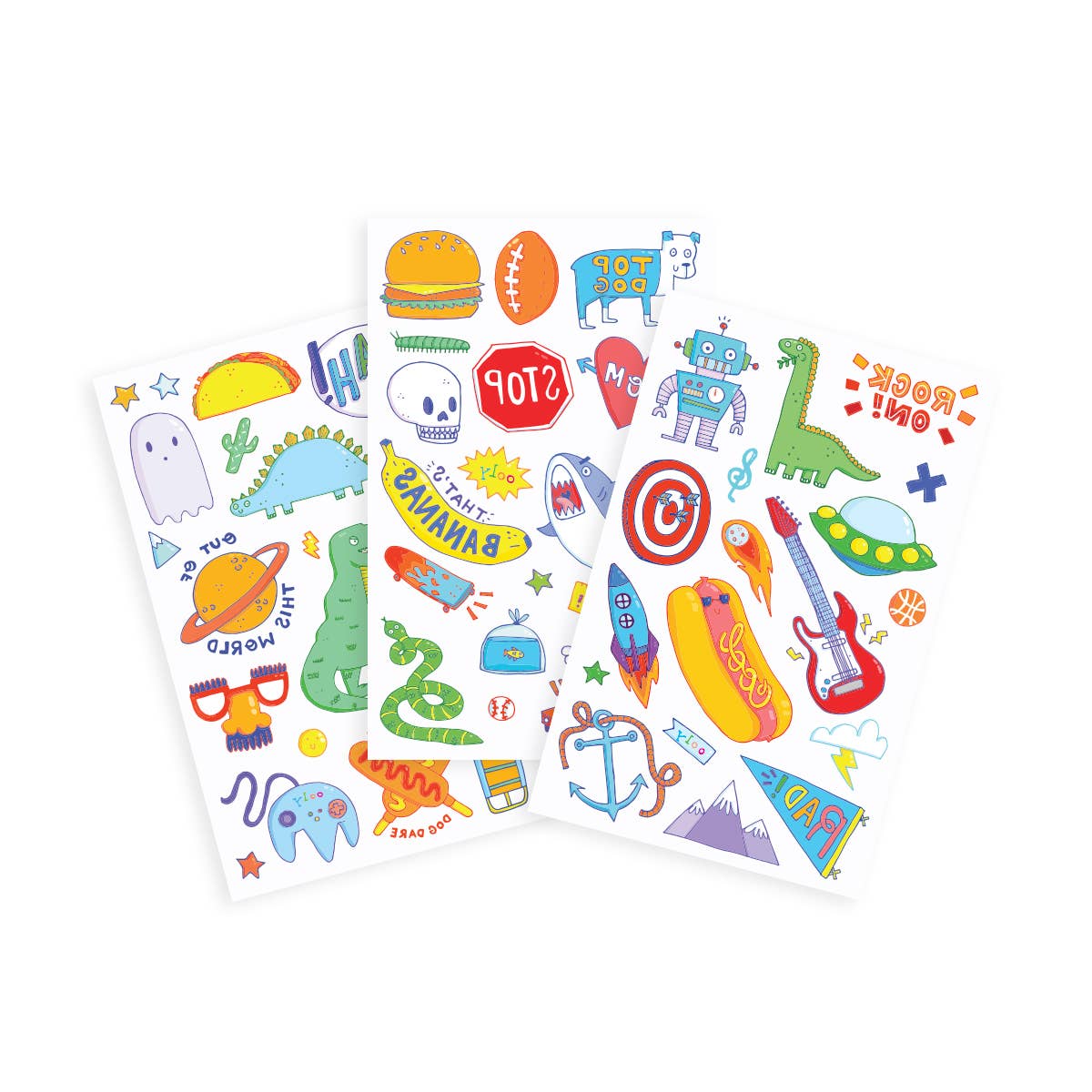 OOLY - Tattoo Palooza: Temporary Tattoos - Awesome Doodles (3 Sheet