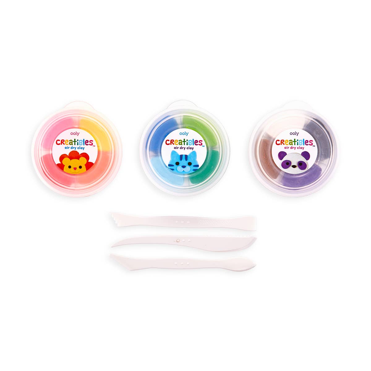 OOLY - Creatibles: Air Dry Clay Kit (Set of 12 Colors + 3 Tools)
