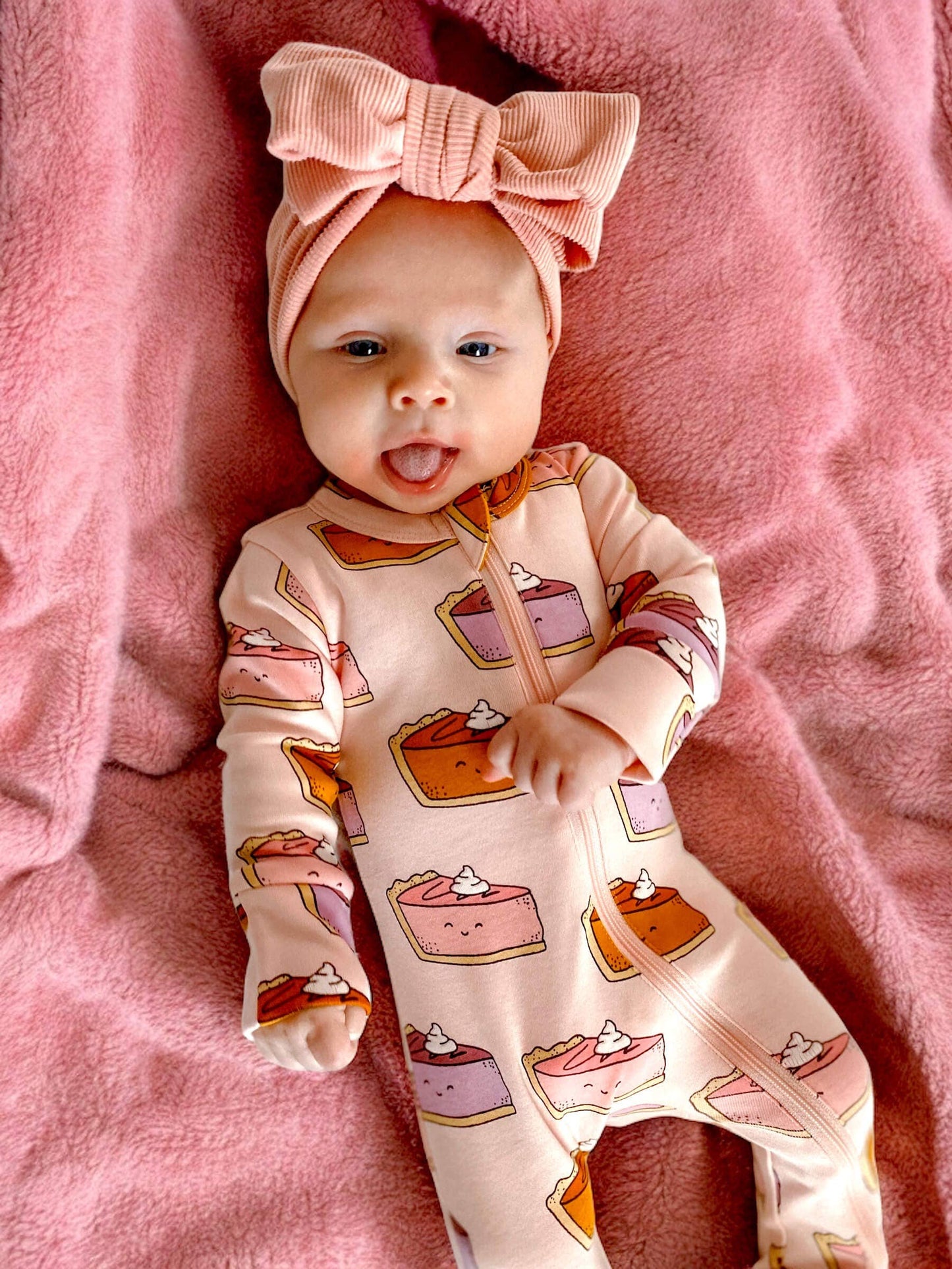 SIIX Collection - Pumpkin Pie / Organic 2-Way Zip Romper